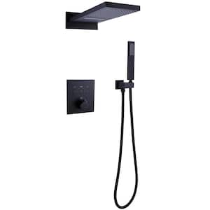 Dimo Single-Handle 3-Spray High Pressure Shower Faucet in Matte Black(Valve Included)