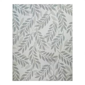 Paseo Faiza Gray 8 ft. x 10 ft. Floral Indoor/Outdoor Area Rug