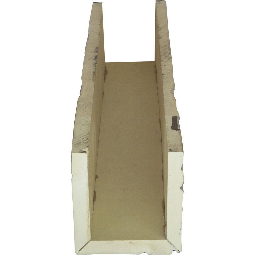White Washed Faux Wood U-Beam, 8ft x 10in x 8in