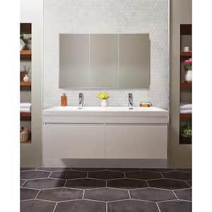 Bianco Dolomite Hexagon 12 in. x 13 in. Polished Marble Mesh-Mounted Floor and Wall Tile (9.8 sq. ft./Case)