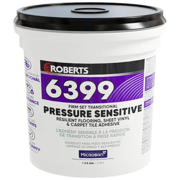 6399 4 Qt. (1 Gal.) 12 Hour Dry Time Firm Set Transitional Pressure-Sensitive Floor Adhesive in Off-White