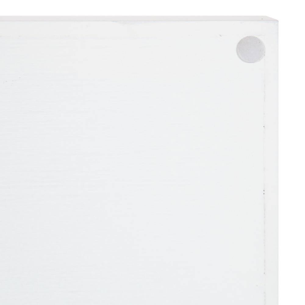 Lipton Sleek White and Silver Wood Decorative Tray, 10x24