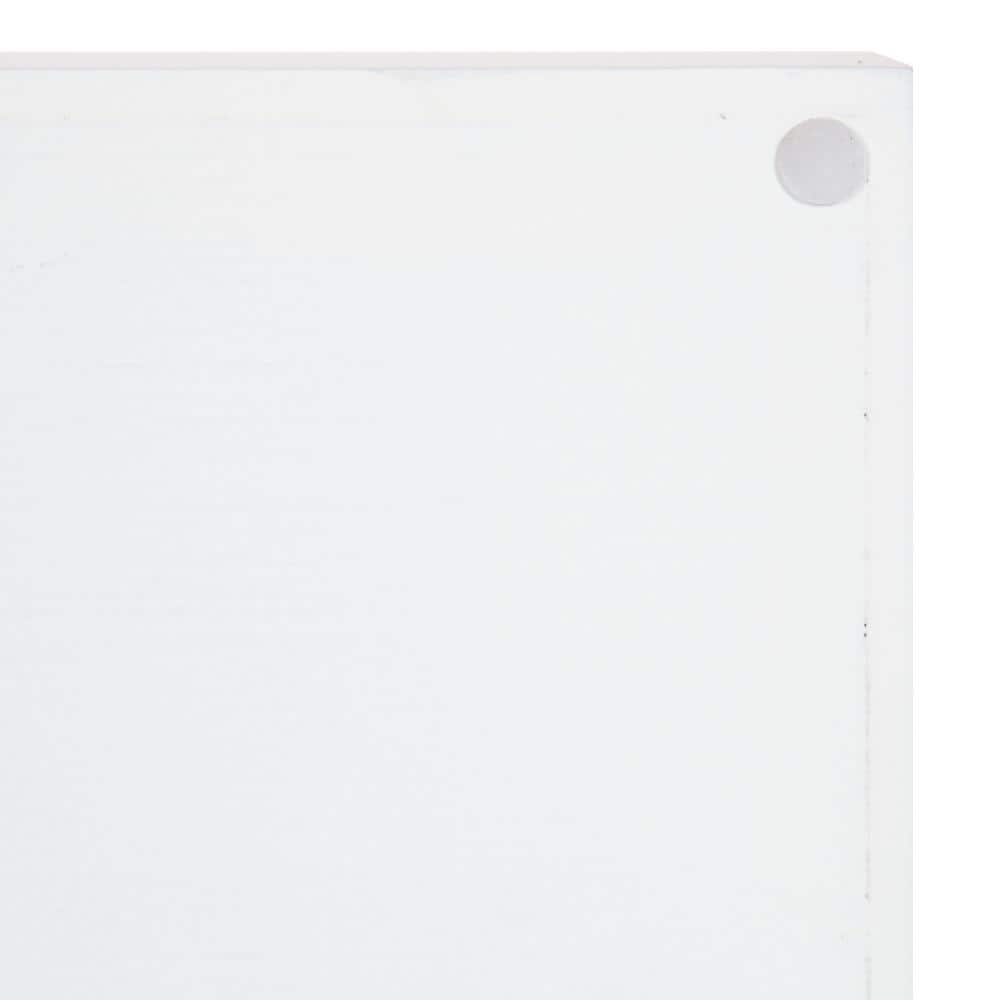Lipton Sleek White and Silver Wood Decorative Tray, 10x24