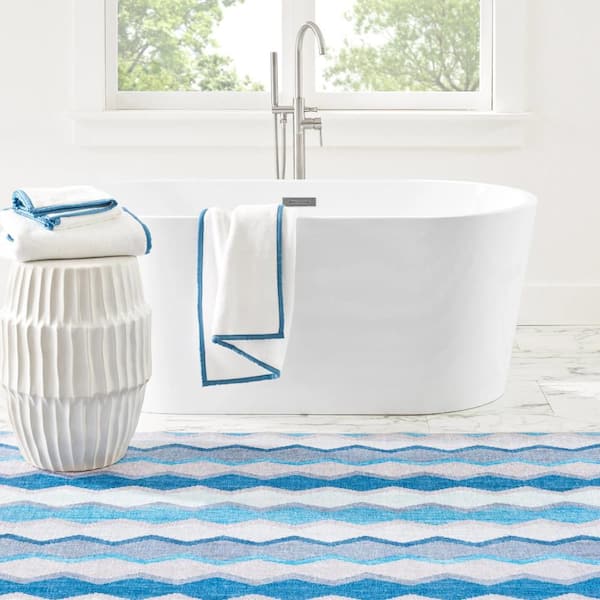 Safety Net Machine Washable Blue 5 ft. x 8 ft. Indoor Area Rug