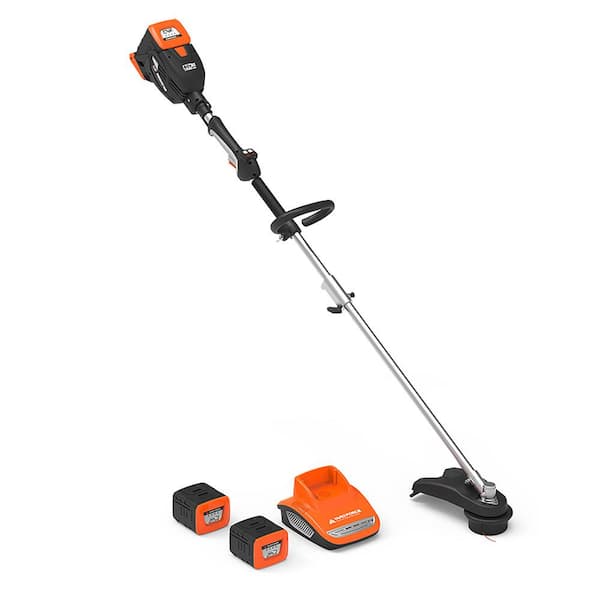 YARD FORCE YF60vRX-HHC9 60-Volt Cordless 2.5 Ah Lithium-ion Line Trimmer, 2 Batteries and Charger Combo Kit (4-Tool) - 1