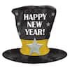 Amscan New Year's 12 in. Black Silver and Gold Oversized Top Hat (2 ...