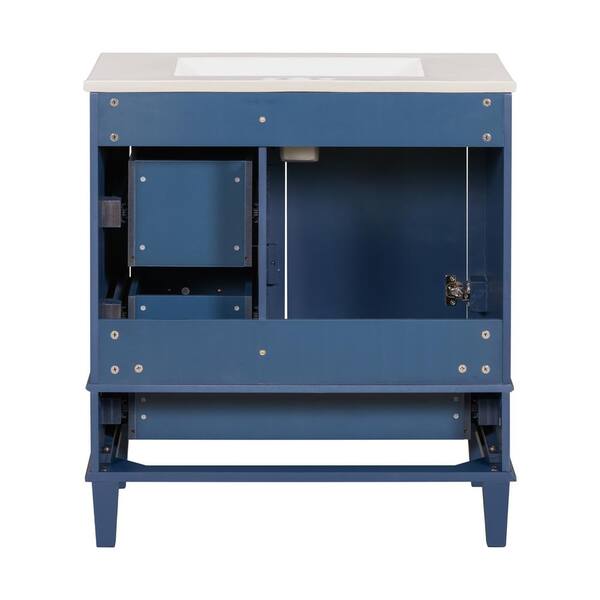 Virubi 30 in. W x 18 in. D x 34 in. H Single Sink Bath