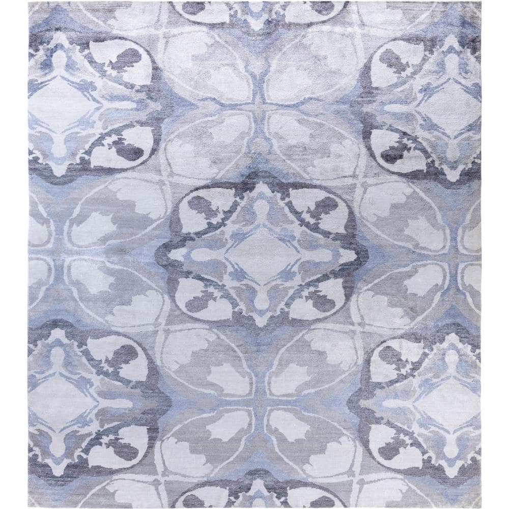 Modern-Contemporary Ivory 9 X 12 Hand-Knotted Silk Indoor Area Rug price history on PriceWatchPro