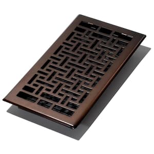 6 in. x 12 in. Oriental Bronze Floor Register