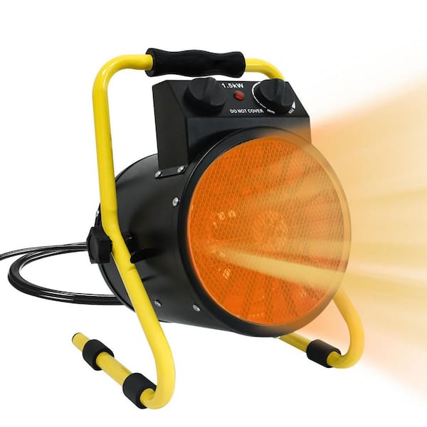 Greenhouse Heater 1500 W Electric Indoor/Outdoor Ceramic Fan Space Heater with Overheat Protection, Black