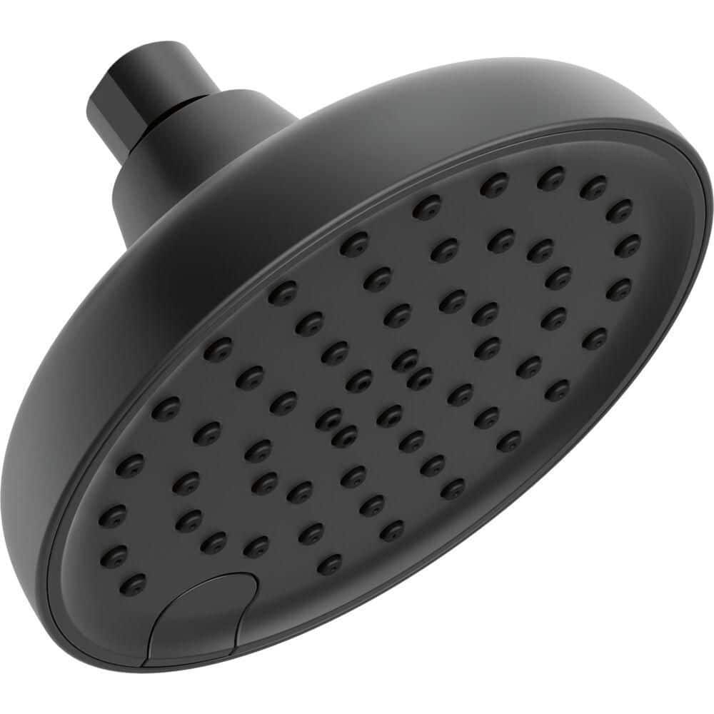 4-Spray Patterns 6 in. 2.5 GPM Wall Mount Fixed Shower Head in Matte Black price history on PriceWatchPro