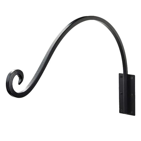 36 PCS Black Steel Q-Shaped Outdoor/Indoor Hooks with Safety Buckle Windproof Screw for Plants with Wing Nut Driver