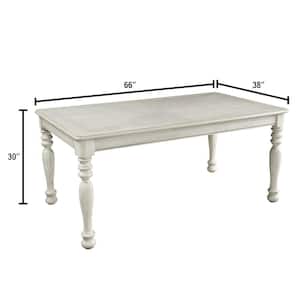 Siobhan II Antique White Transitional Style Dining Table