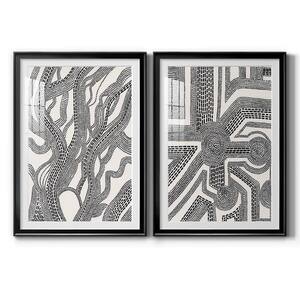 Dots and Dashes I by Wexford Homes 2-Pieces Framed Abstract Paper Art Print 18.5 in. x 24.5 in.