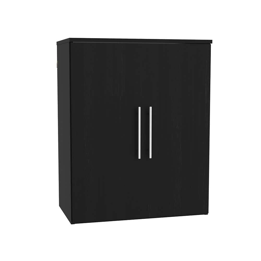 ClosetMaid Style+ 14.59 in. D x 25.12 in. W x 31.28 in. H Noir Laundry Room Floating Cabinet Kit with Modern Doors