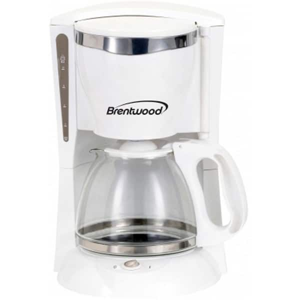 brentwood 4-Cup White Residential Drip Coffee Maker in the Coffee