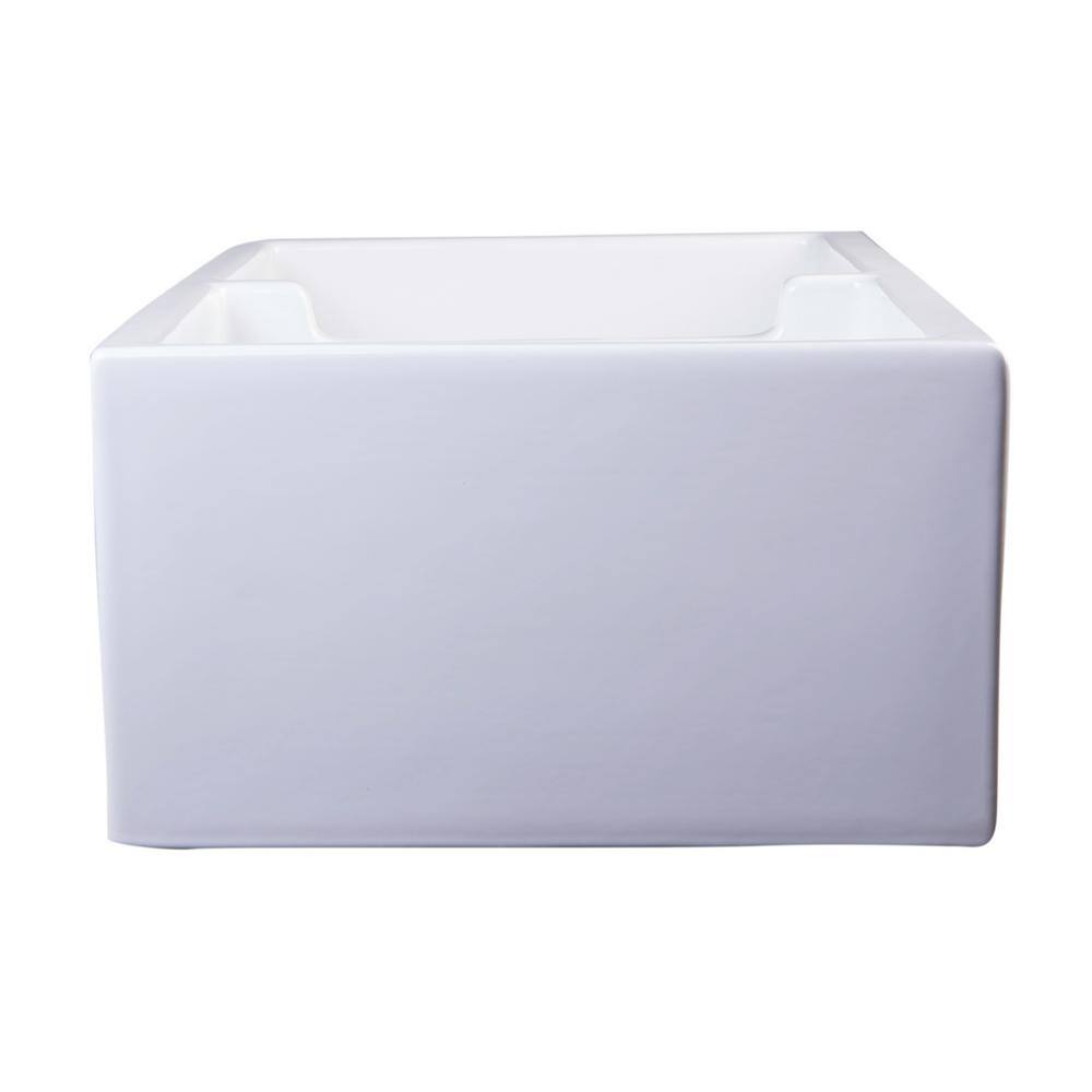 39.5'' White Fireclay Double Bowl Farmhouse Kitchen Sink