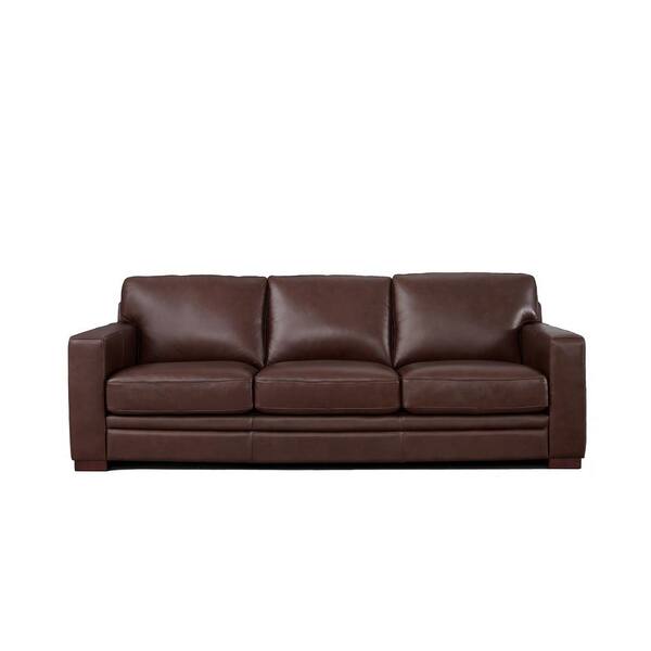 Square Arm Leather Lawson Straight Sofa, Dillon Leather Sectional