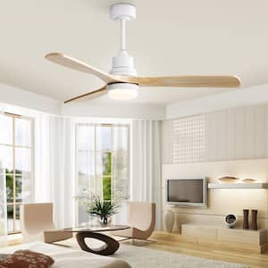 52 in. Integrated LED Indoor/Outdoor White Ceiling Fan with Light Kit and Remote Control