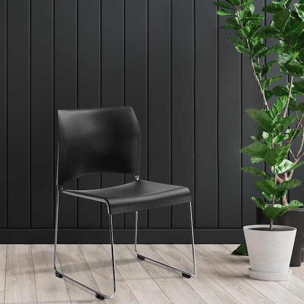 black polypropylene chair