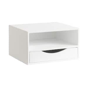 Hutton 12.50 in. White Rectangle Solid Wood End Table