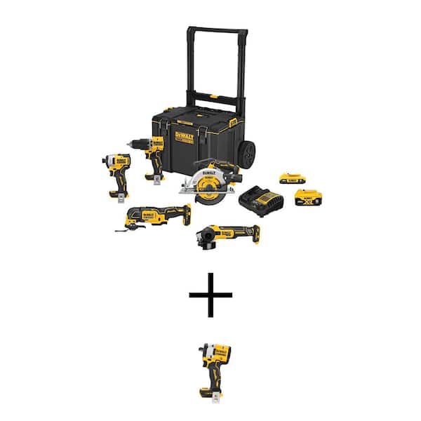 20-Volt Max TOUGHSYSTEM Lithium-Ion 6-Tool Cordless Combo Kit & Atomic 20V Max Cordless Brushless 1/2 in. Impact Wrench