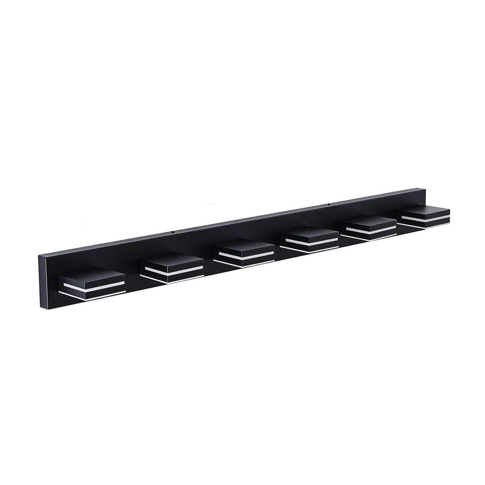 Modern 47 in. 6-Light Black LED Vanity Light Wall Sconce with 360° Rotatable Lamp Head price history on PriceWatchPro