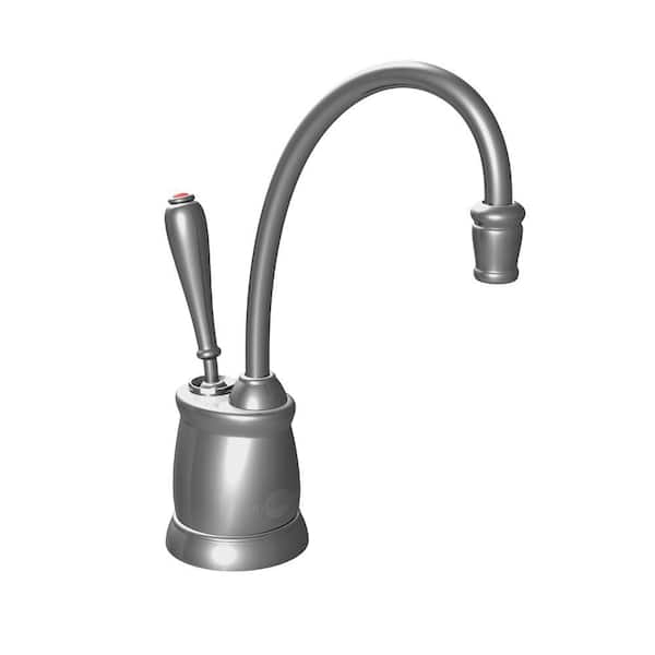 InSinkErator Indulge Tuscan Series 1-Handle 8.5 in. Faucet for Instant Hot Water Dispenser in Satin Nickel