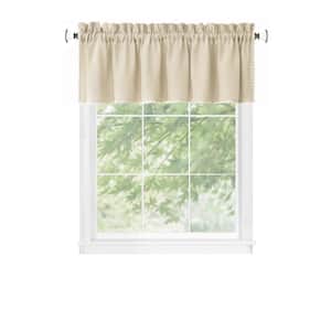 Kendal Polyester Valance - 14 in. L in in Tan/White