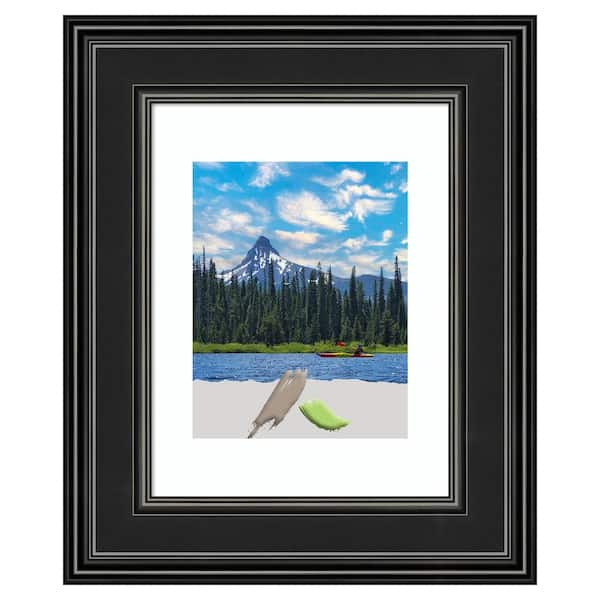 Amanti Art Ridge Black Picture Frame Opening Size 11 x 14 in. Matted To 8 x 10 in.