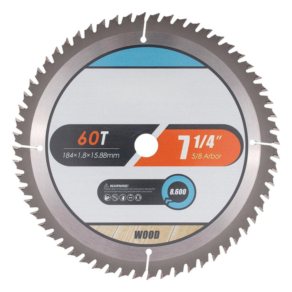 7-1/4 in. 60-Tooth Wood Cutting Tungsten Carbide Saw Blade Power Tool Accessory Type (1-Pack) price history on PriceWatchPro