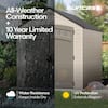 Suncast Vista 7 ft. W x 7 ft. D Plastic Resin Storage Shed with Floor (50 sq. ft.) in Colonnade (Beige) BMS7705