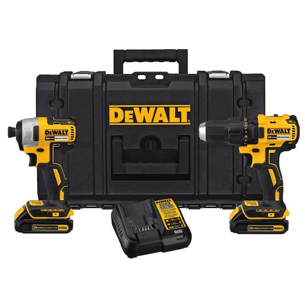 DEWALT 20-Volt MAX Lithium-Ion Cordless Combo Kit (2-Tool) with (2) Batteries 1.3Ah with ToughSystem Case