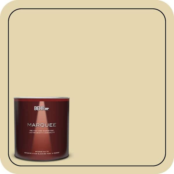 BEHR MARQUEE 1 qt. #M310-3 Champagne Cocktail Matte Interior Paint & Primer