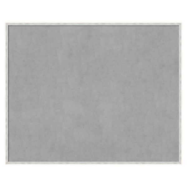Amanti Art Paige White Silver 41 in. x 33 in Framed Magnetic Board