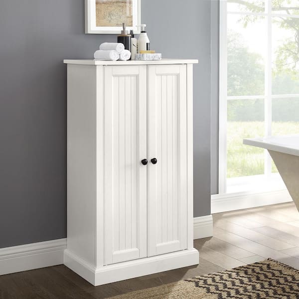 CROSLEY FURNITURE Seaside White Accent Cabinet CF3106-WH - The Home Depot