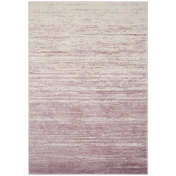Adirondack Cream/Purple 6 ft. x 9 ft. Solid Area Rug