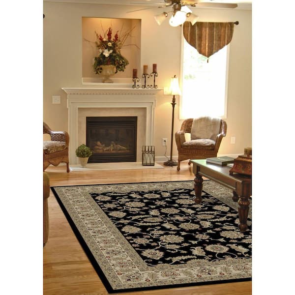 Jewel Antep Black 8 ft. x 10 ft. Area Rug