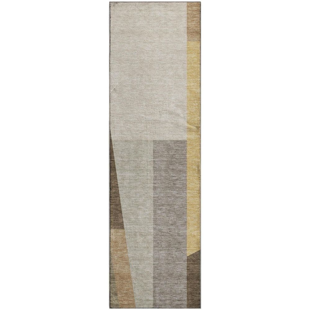 Mayfield Premium Machine Washable Abstract AMF2446 Chocolate 2 ft. x 7 ft. Runner Rug price history on PriceWatchPro
