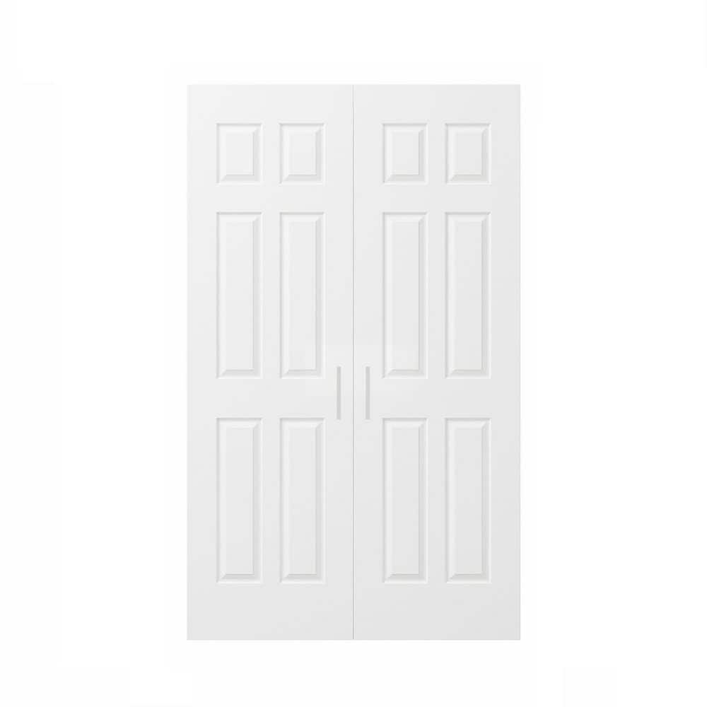 ARK DESIGN 48 in. x 80 in. (Double 24 in.) French Door 6-Panel Painted ...