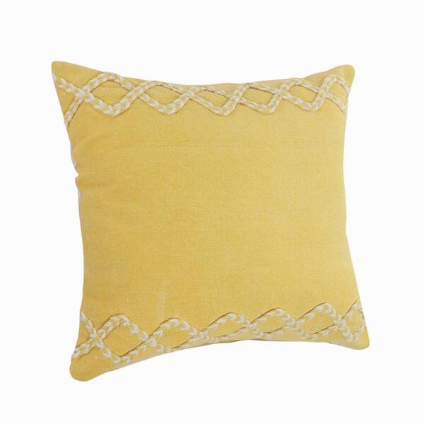 solid yellow throw pillows