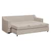 StyleWell Daphne 91.7 in. Skirted Upholstered Queen Size Sofa Bed in Oatmeal 113A062OAT