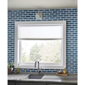 Bay Blue Beveled 12 in. x 12 in. Ceramic Mesh-Mounted Mosaic Wall Tile (10 sq. ft./case)