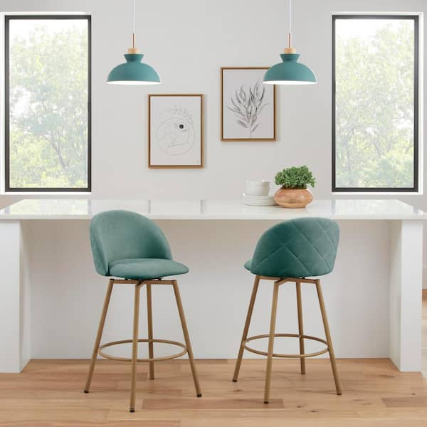 Blue kitchen store island stools