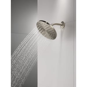 1-Spray Patterns 1.5 GPM 7.88 in. Wall Mount Fixed Shower Head in Brushed Nickel
