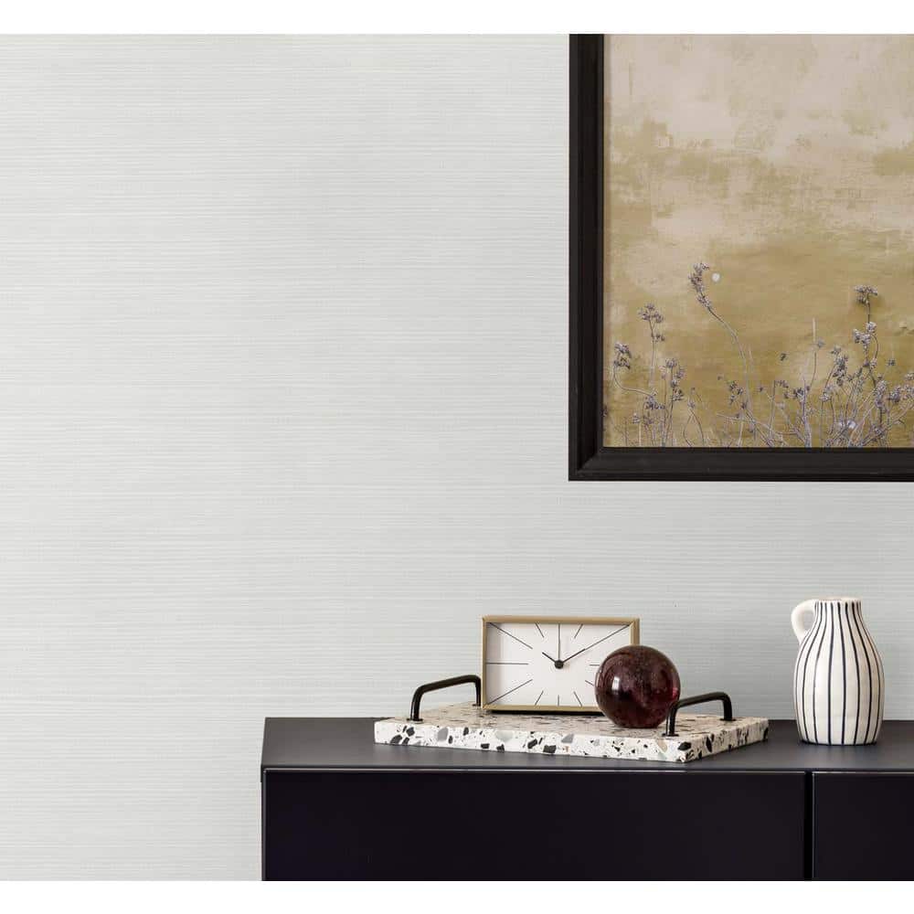 Caster Sugar Seawave Sisal Embossed Vinyl Wallpaper Roll