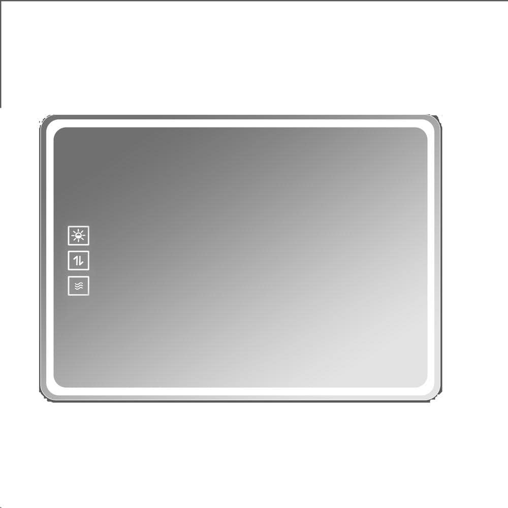 40 in. W x 32 in. H LED Anti-Fog Wall Mounted Rectangular Frameless Mirror