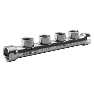 1 in. x 1 in. x 3/4 in. CSST Stainless Steel FIPT Manifold