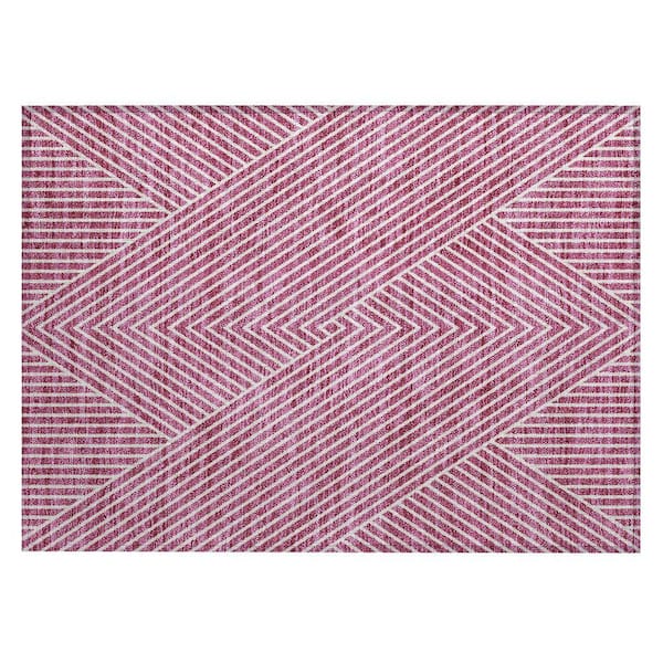 Chantille Machine Washable Indoor/Outdoor Abstract ACN937 Blush 1 ft. 8 in. x 2 ft. 6 in. Area Rug