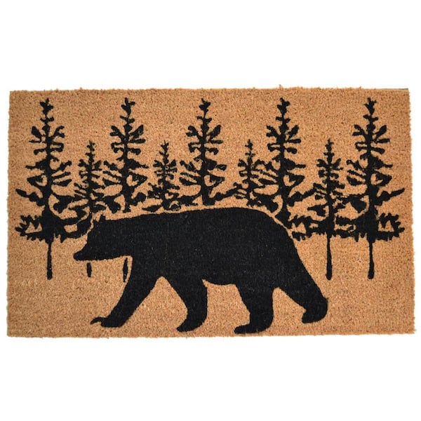 Multi-Colored 30 in. x 18 in. Coir Non-Slip Indoor/Outdoor Door Mat